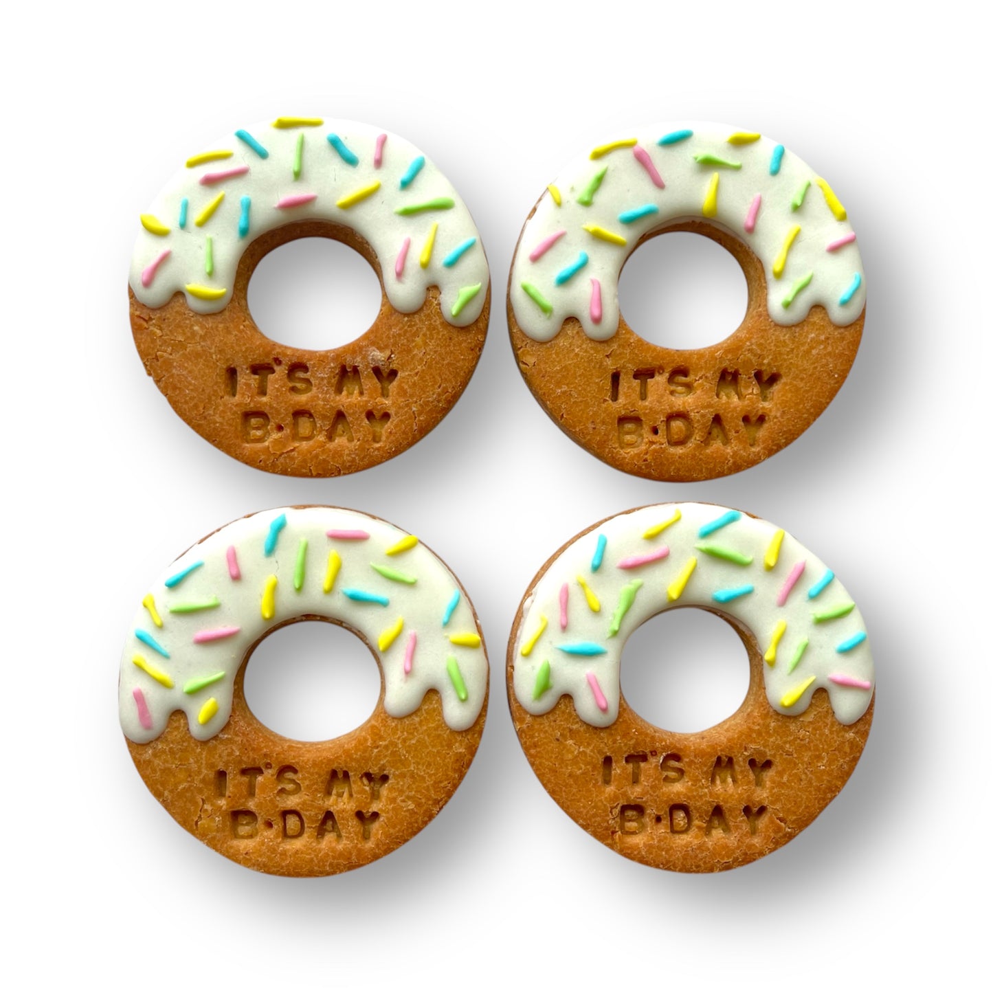 Happy Bday/ It’s My Bday Iced Donuts